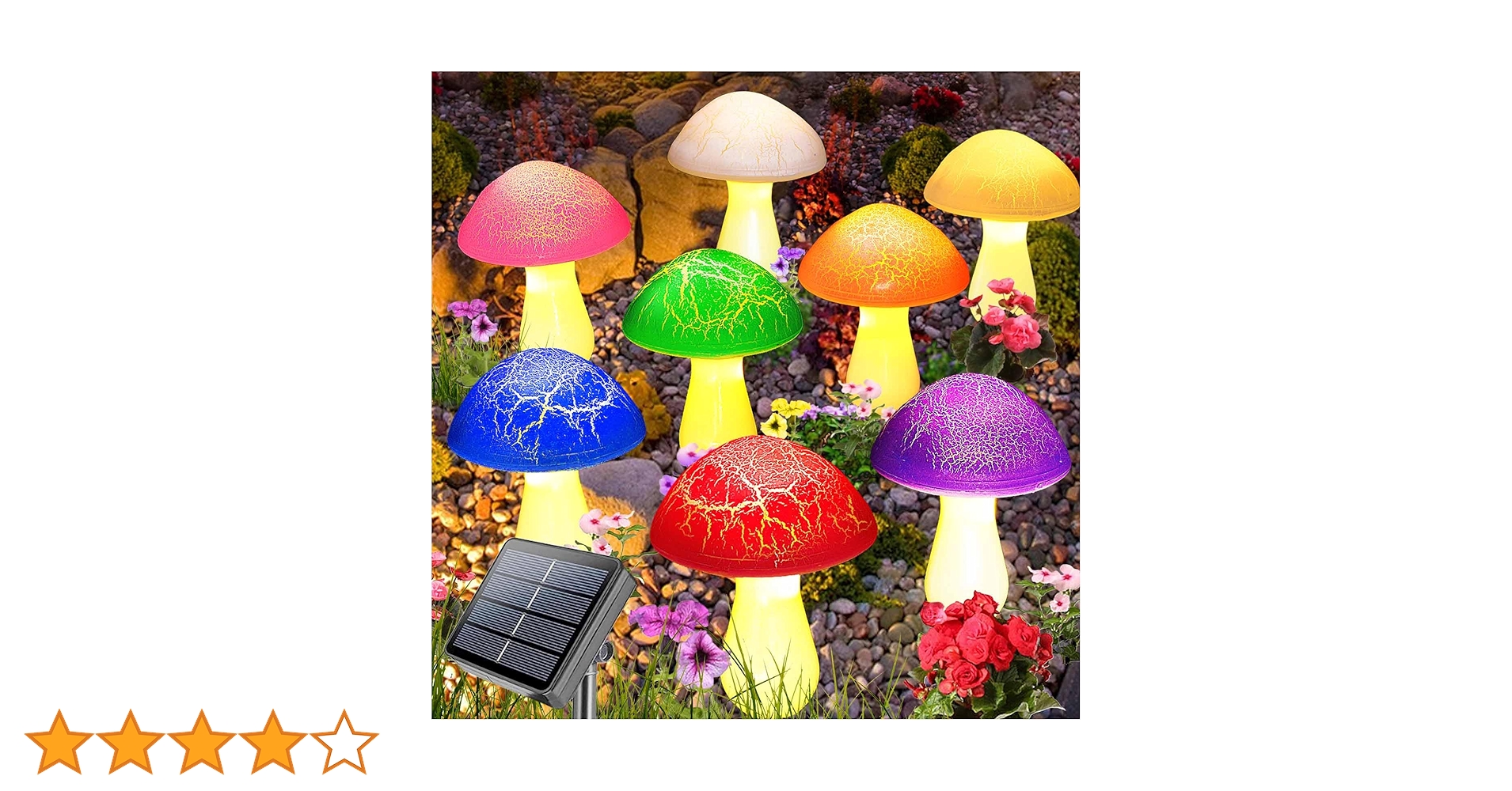 Homeleo 8-Pack Newest Cracked Mushrooms for Garden Decor